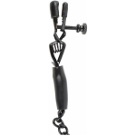 Fetish Fantasy Adjustable Nipple Chain Clamps Black - Image 2