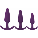 Rump Rockers 3 Piece Anal Plug Training Set Violet