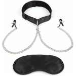 Lux Fetish Collar and Nipple Clips
