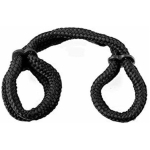 Fetish Fantasy Silk Rope Love Cuffs Black