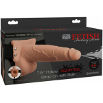 Fetish Fantasy 7.5in Hollow Squirting Strap-on With Balls, Flesh - Image 2