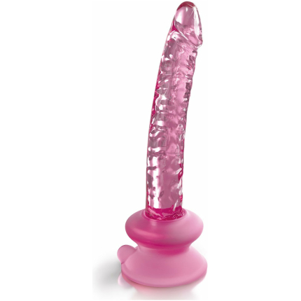 Icicles No. 86 - Glass Suction Cup Dildo - Pink