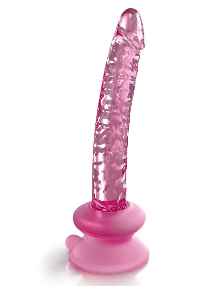 Icicles No. 86 - Glass Suction Cup Dildo - Pink